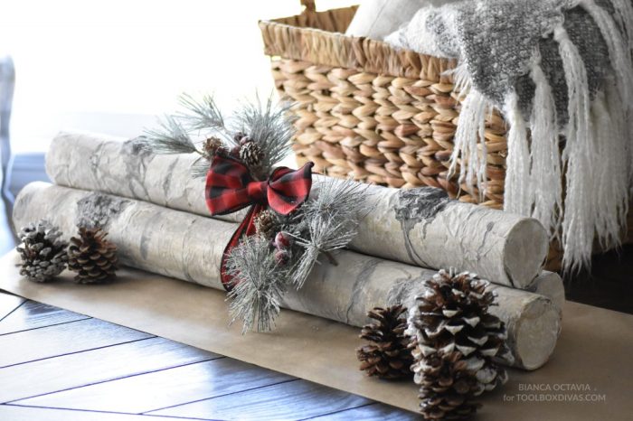 How to make fake logs for decoration