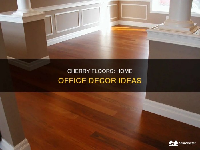 How to decorate home office with cherry floor