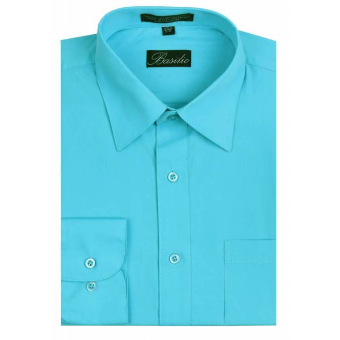 Dark turquoise mens dress shirt