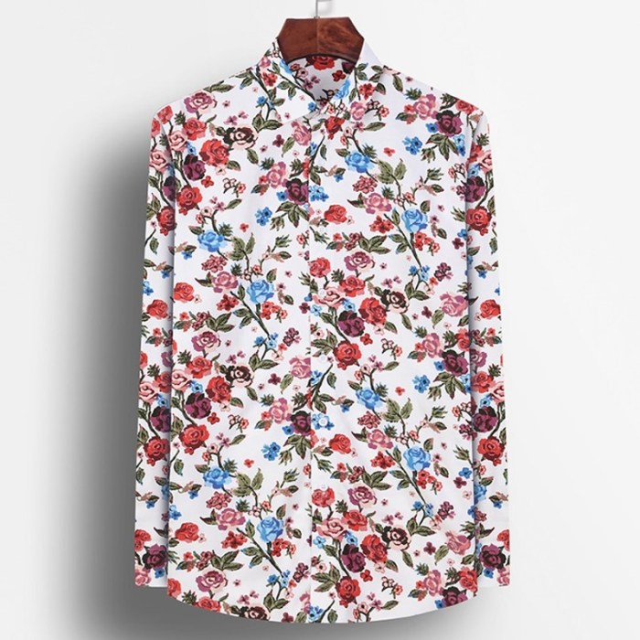 Mens floral dress shirts long sleeve