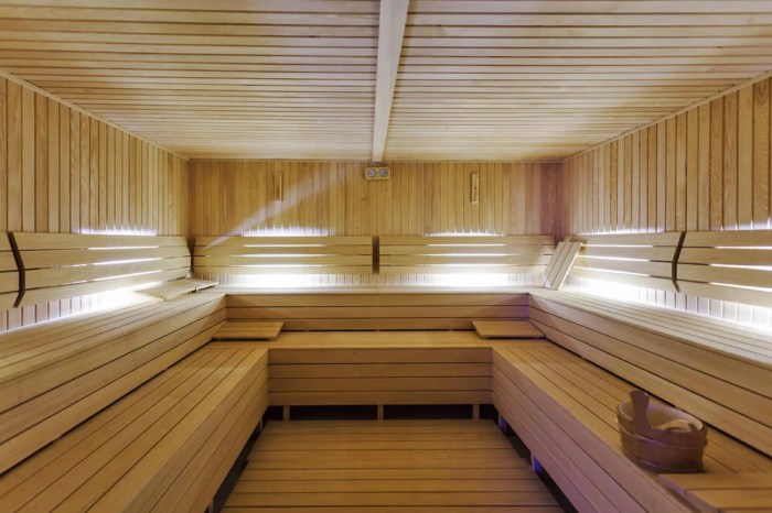 How to decorate a room with a sauna